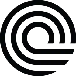 Logotipo-da-Ondo-Finance-com-design-circular-em-linhas-concêntricas-preto-e-branco,-representando-ONDO.